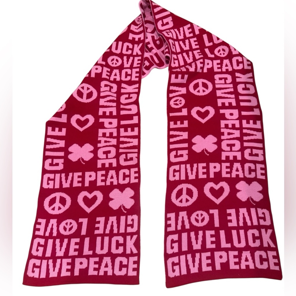 LUCKY BRAND Vintage “Give Peace, Luck & Love” Scarf - NWOT